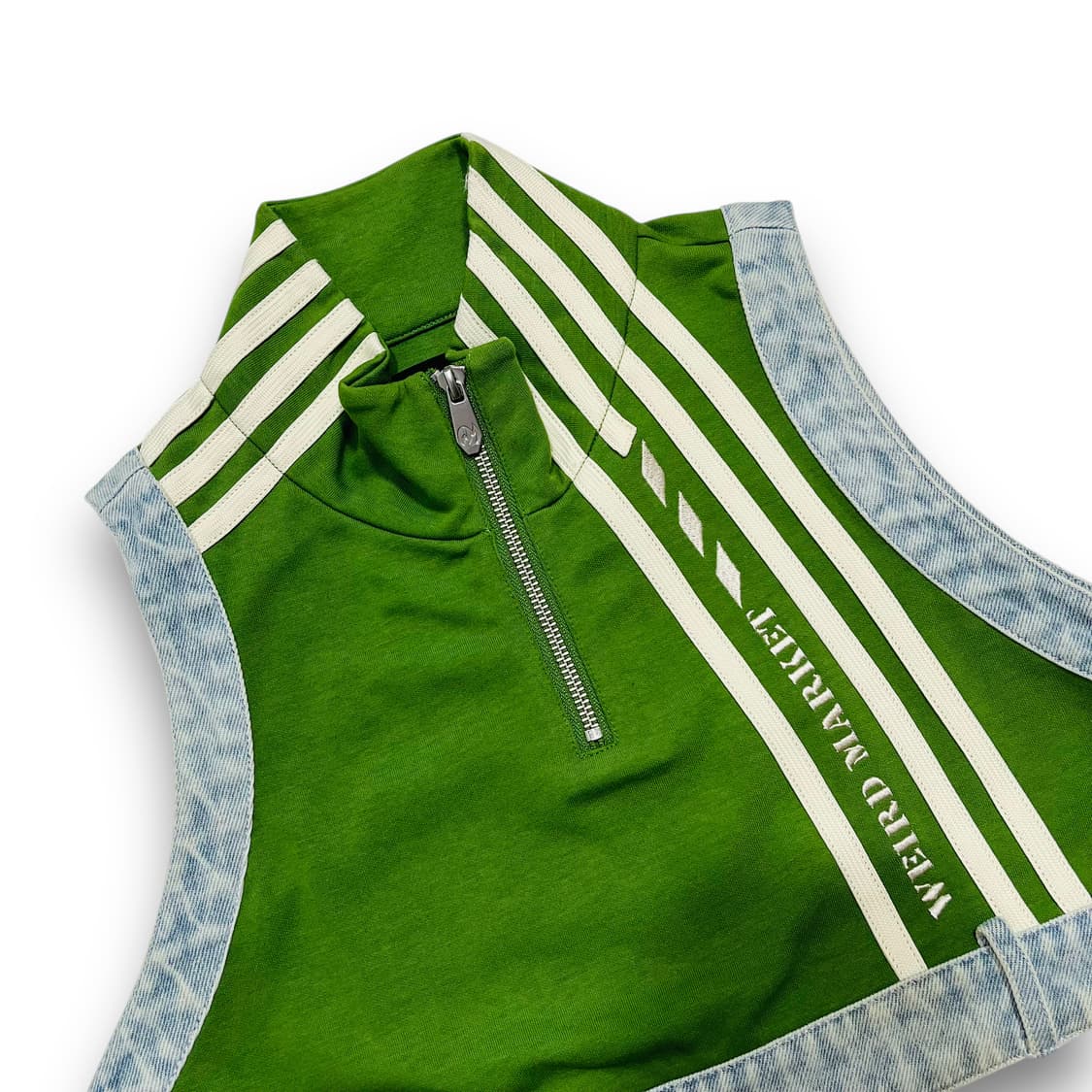 위어드 마켓 삼선 로고 y2k 와이트 힙합 빈티지 청 세트 상품이미지3