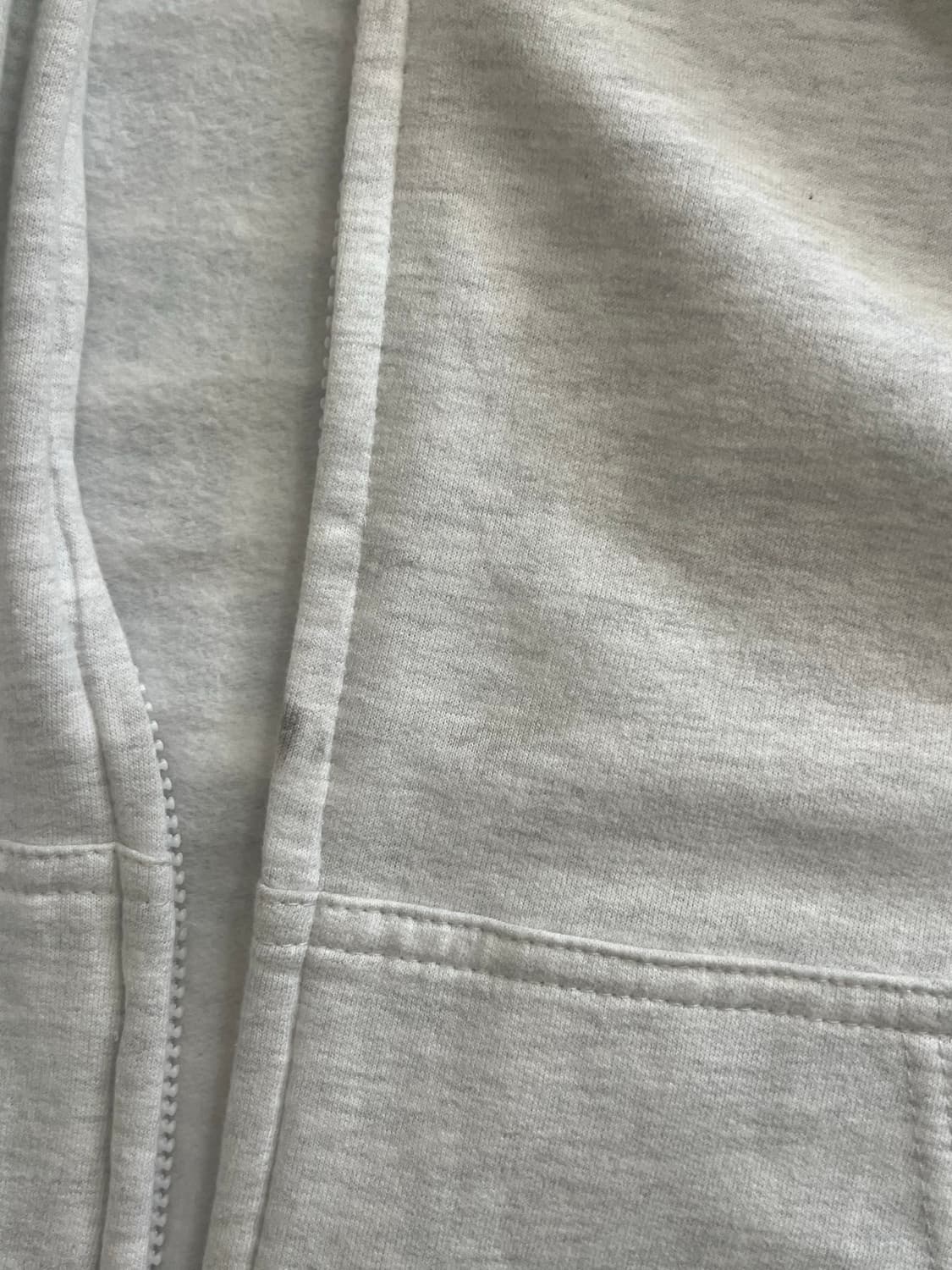 오아시스 로고 트랙리스트 후드집업 L 멜란지 화이트 상품이미지6