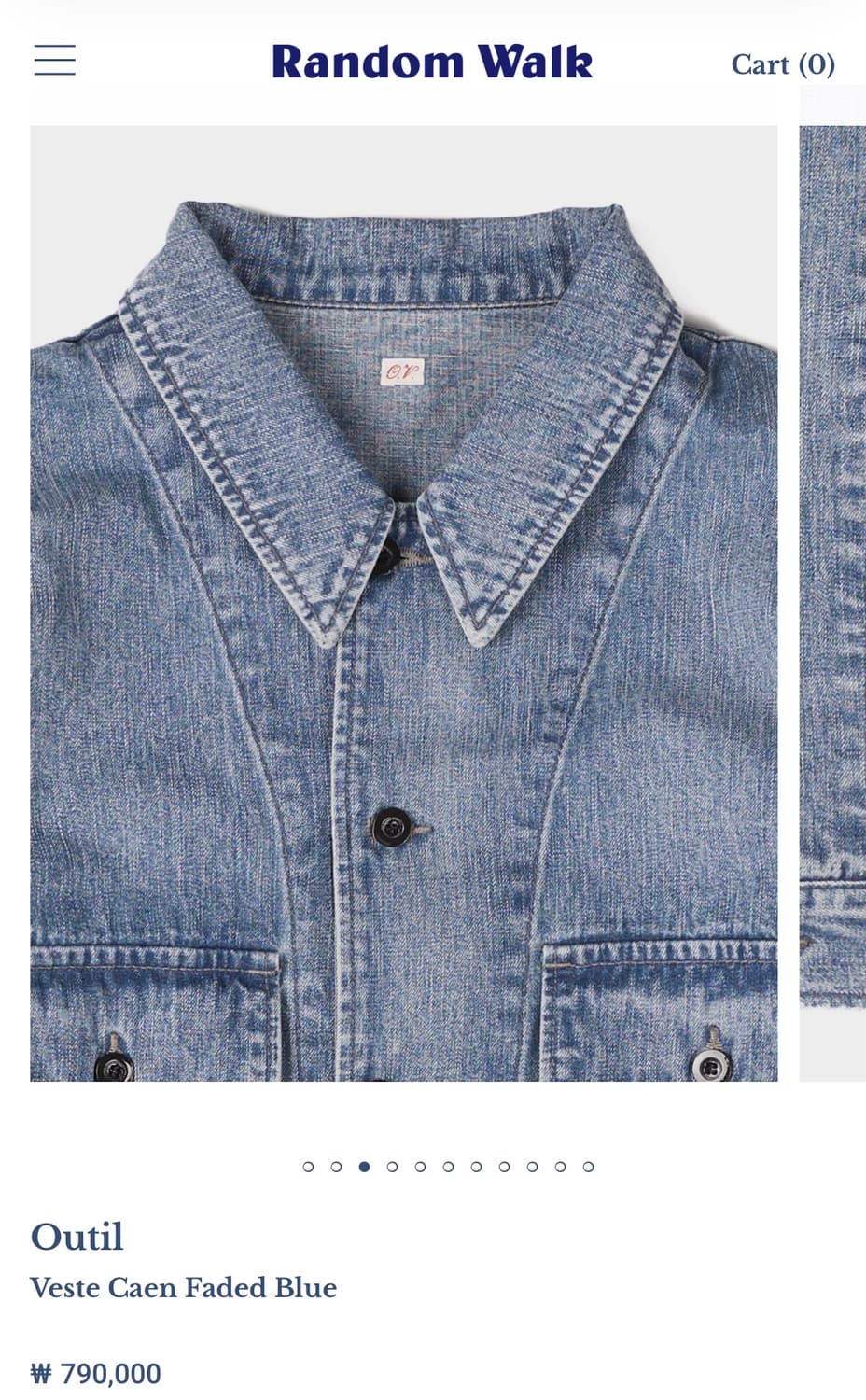 outil  우티 veste caen 데님자켓 4사이즈 (105정도)  상품이미지6