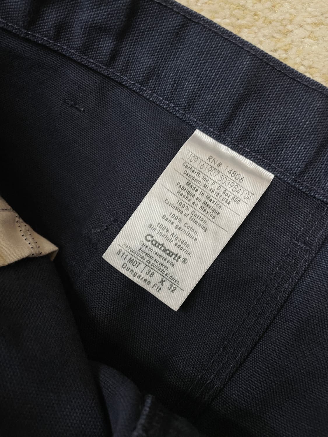 [36x32] 칼하트 B11 미드나잇 싱글니 새제품 컨디션급 상품이미지2