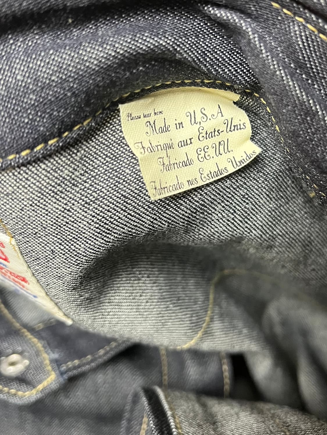 리바이스 빈티지 클로딩 LVC 1955쏘우투스Sawtooth 데님 셔츠  상품이미지7