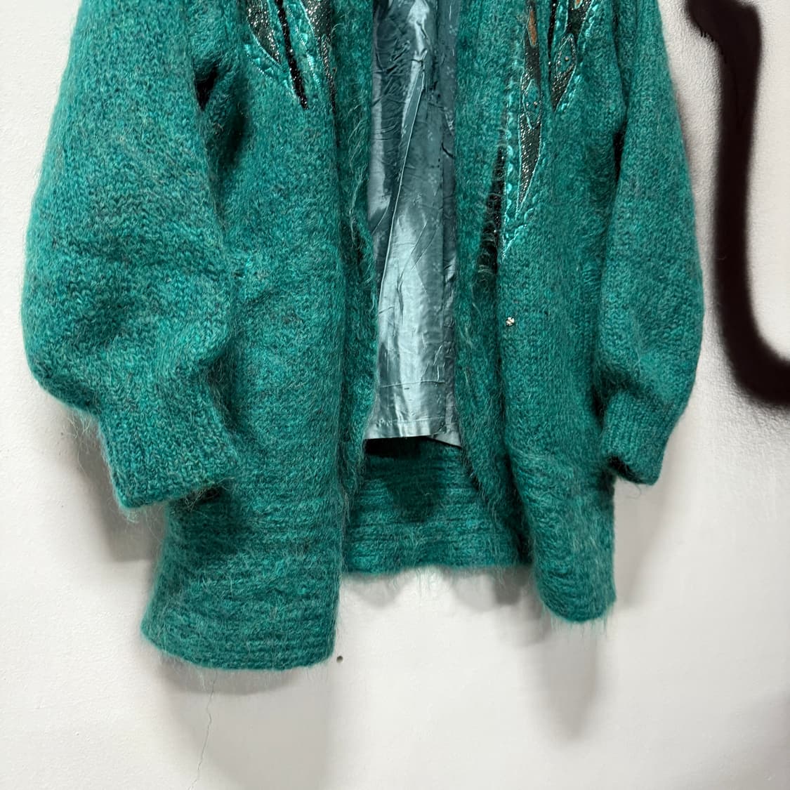 VTG 빈티지 오리엔탈 자수 디테일 울 혼방 롱 코트 틸 상품이미지4