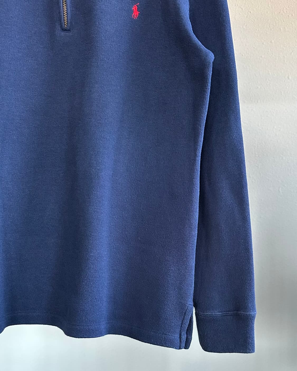 [S]폴로 랄프로렌 하프집업 코튼 니트 네이비 상품이미지3