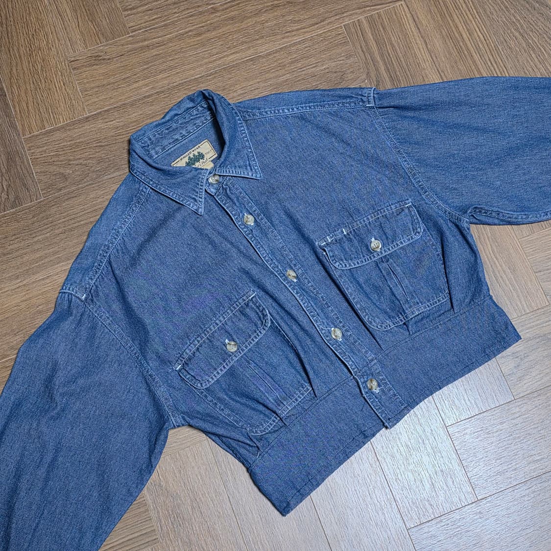 Japanese Rugged Wear crop denim shirt 상품이미지2
