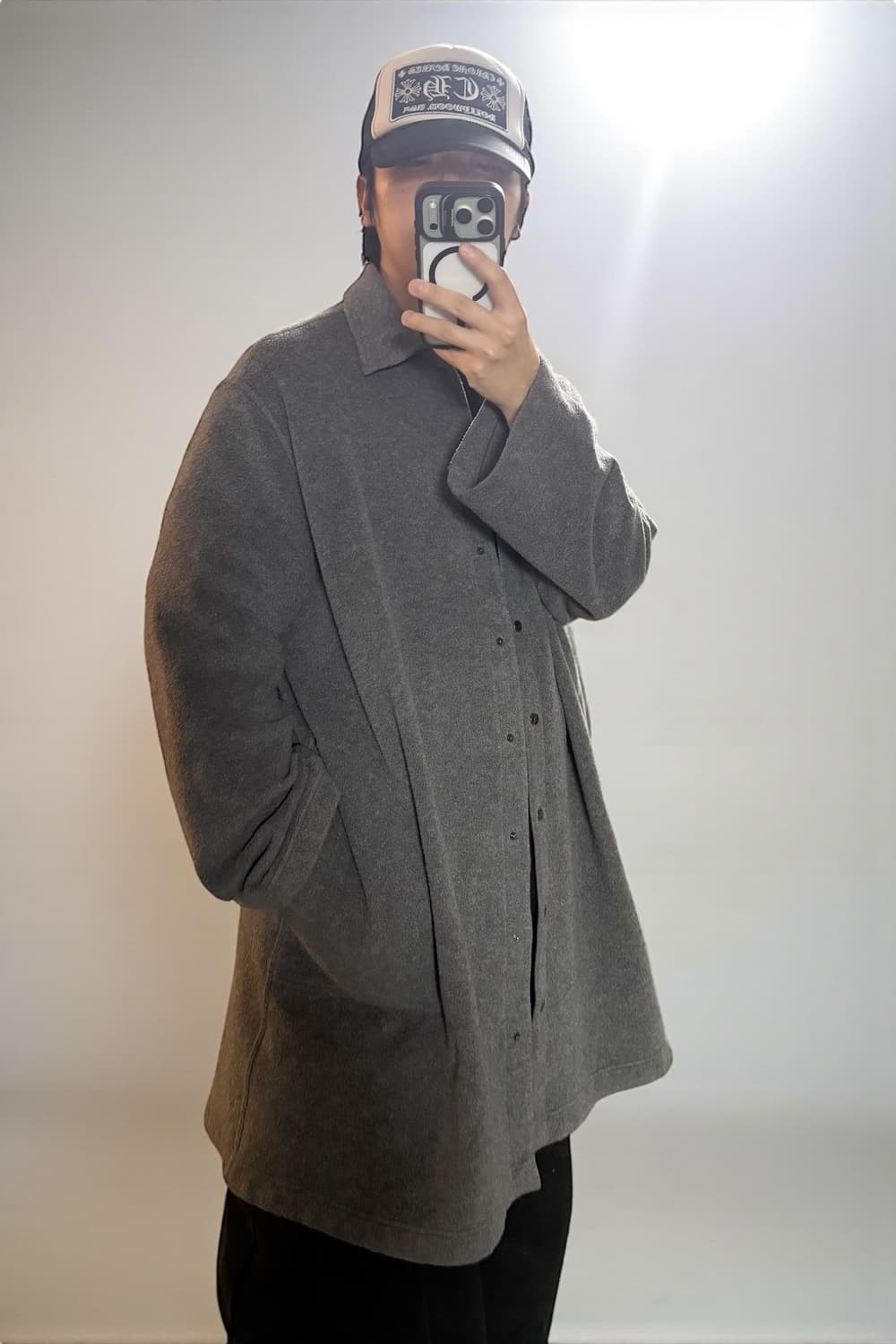 페레가모 후리스 오버 셔츠 자켓 상품이미지2
