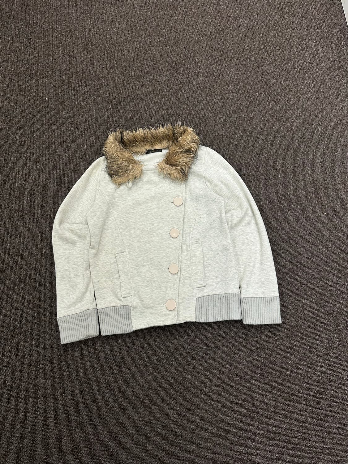 M)Japanese vintage 여성 퍼 가디건 상품이미지1