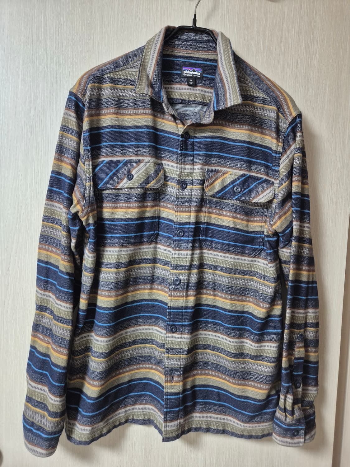 파타고니아  오가닉 코튼셔츠 스트라이프  남방 기모남방 M 상품이미지1