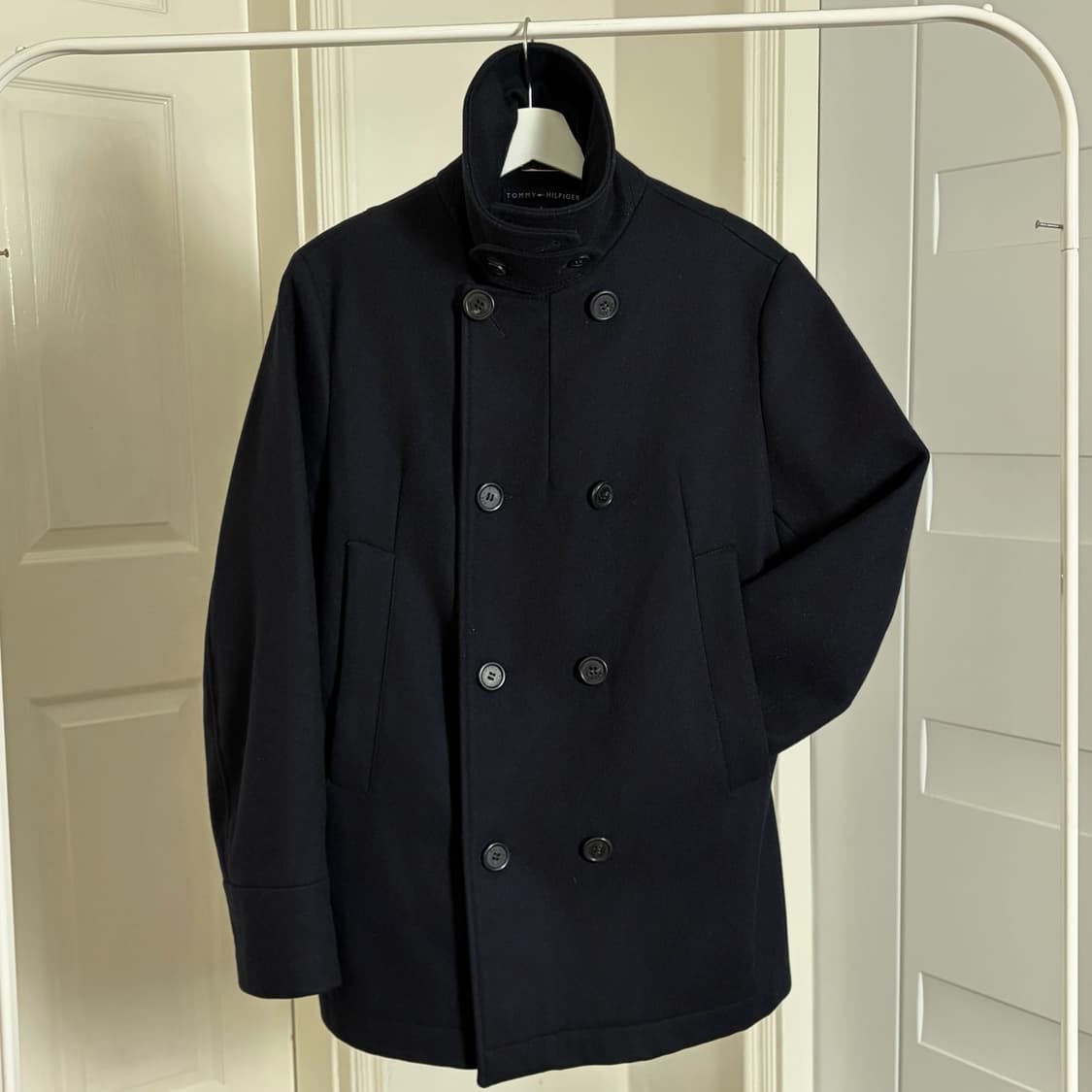 토미힐피거 하이넥 피코트 네이비 상품이미지5