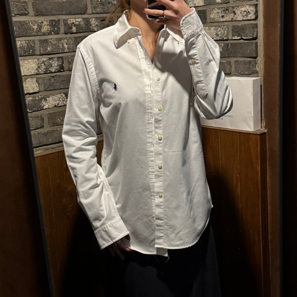 XS) 폴로 랄프로렌 클래식 화이트 옥스포드 셔츠 T4 상품이미지8