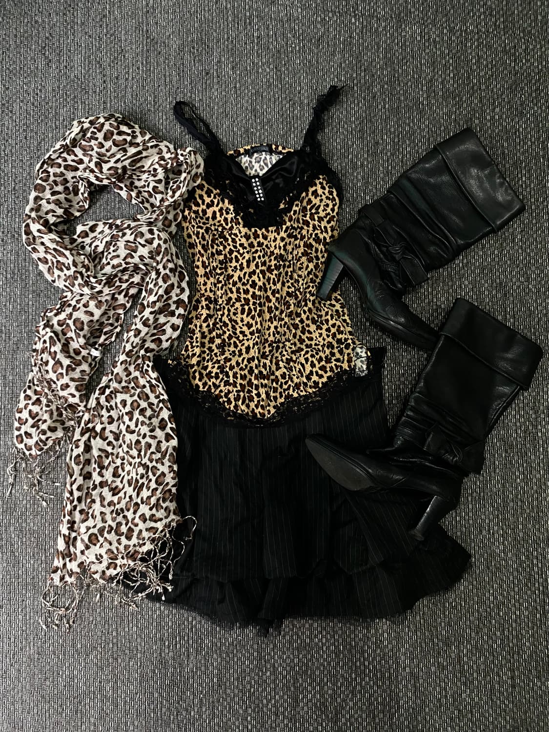  [CORNFLAKE]Lace Detail Leopard 갸루 상품이미지5