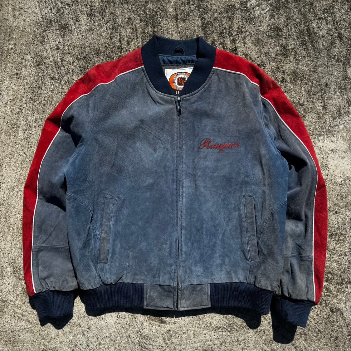 [L] G-III x Carl Banks NHL 뉴욕레인저스 스웨이드자켓 상품이미지4