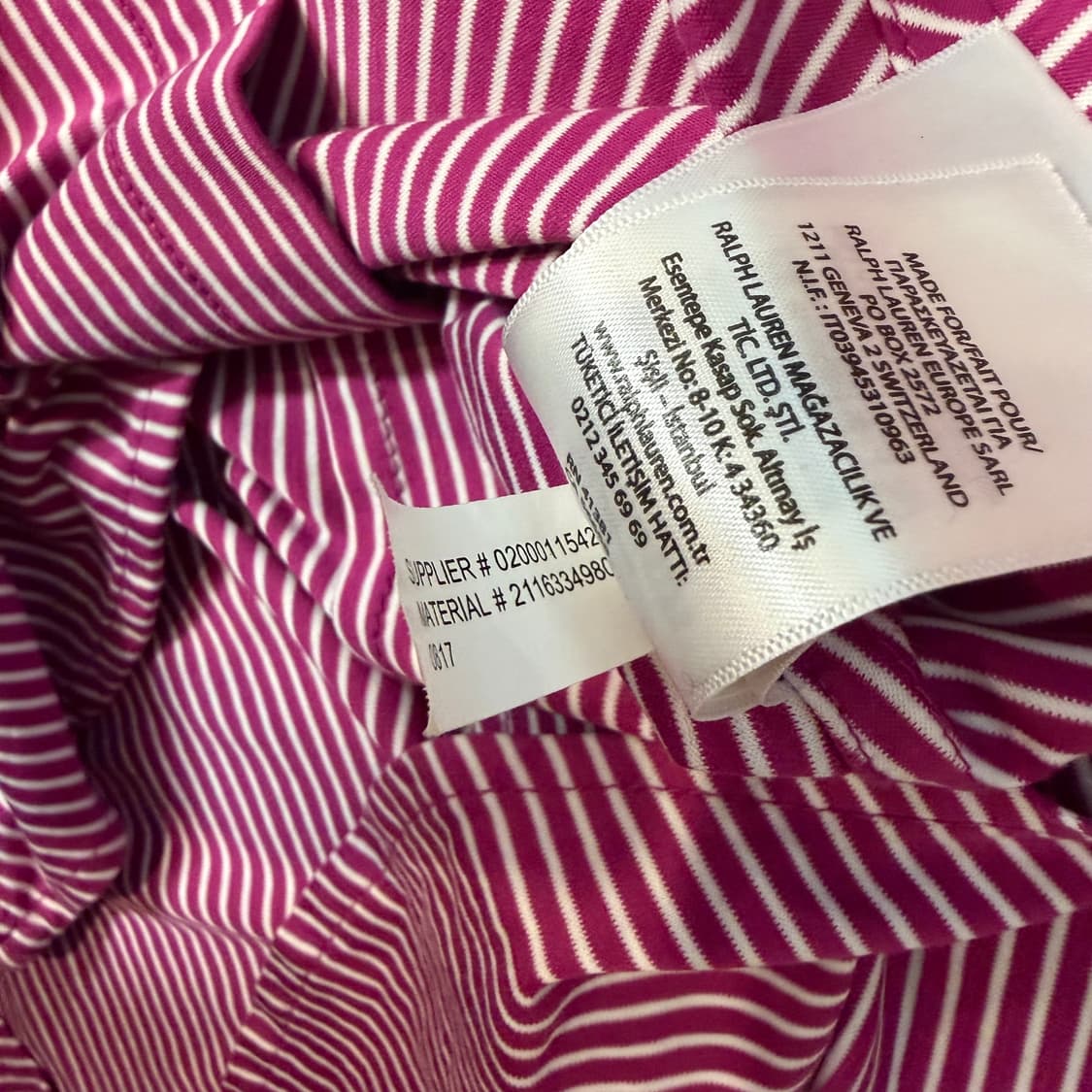 폴로 랄프로렌 버건디 스트라이프 셔츠  상품이미지5