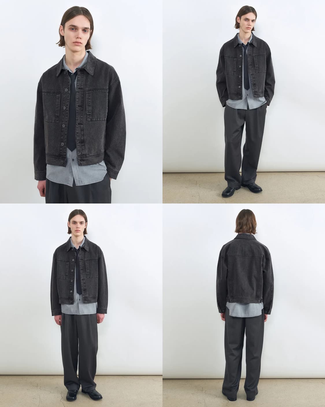 인사일런스 크롭 코드 데님 자켓 S 상품이미지4