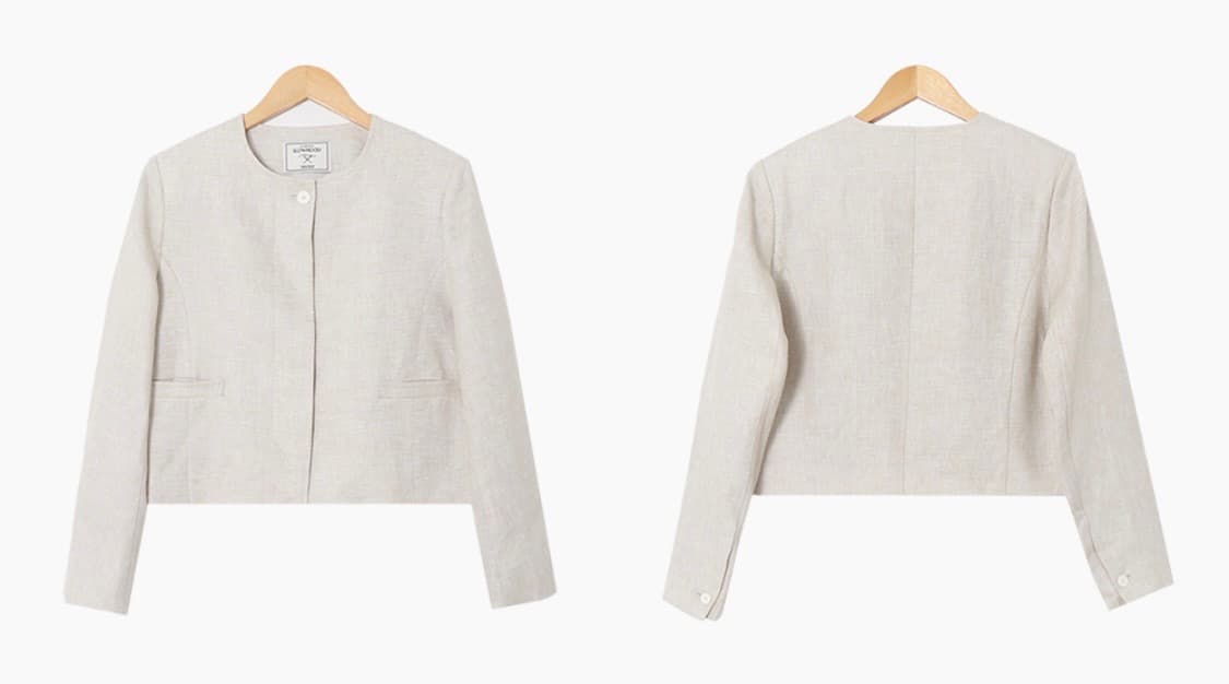 (미착용, 새상품) 슬로우앤드 made. 뮤즈 트위드 린넨자켓 상품이미지2