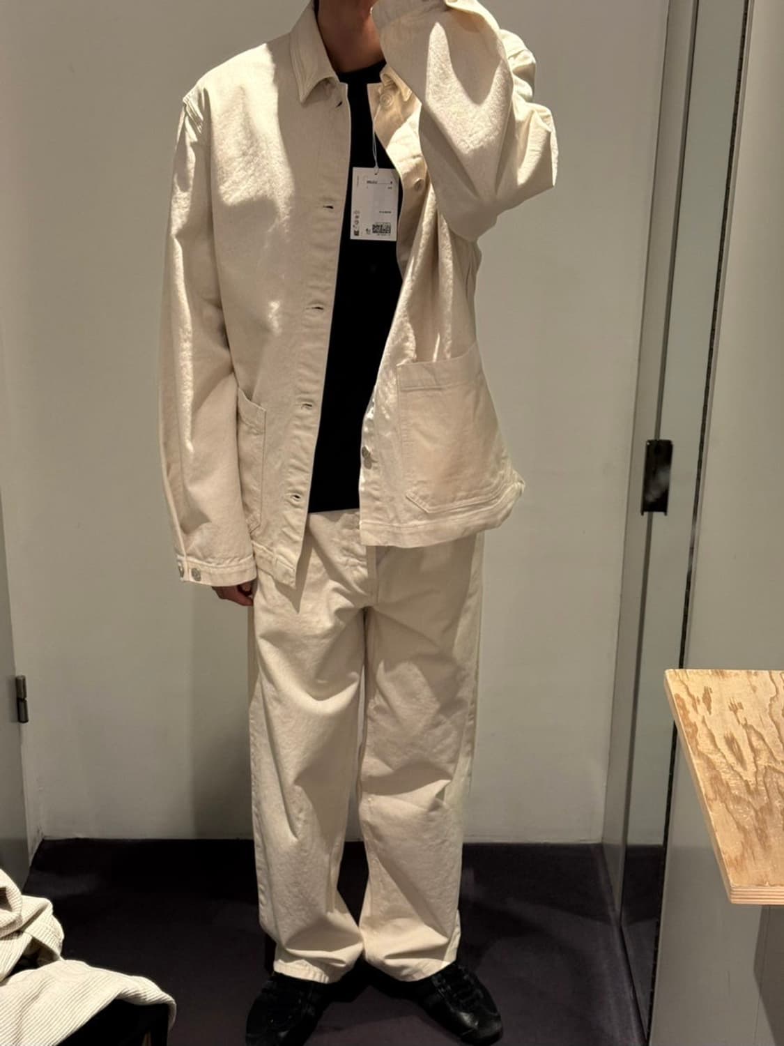 COS 코스 릴랙스드 체인 스티치 데님 오버셔츠 상품이미지2