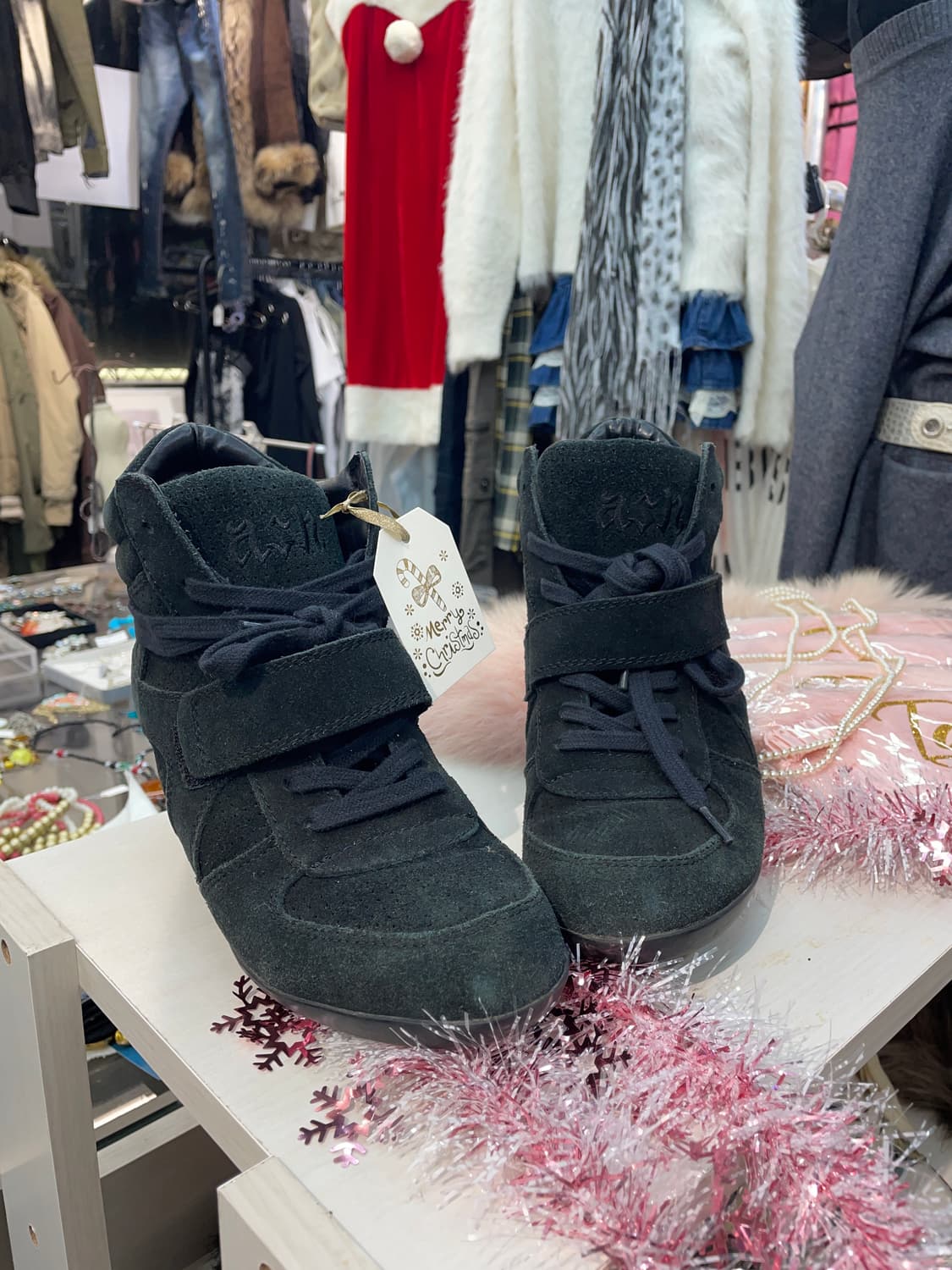 ASH 아쉬 블랙 보위 웨지힐 스니커즈 상품이미지5