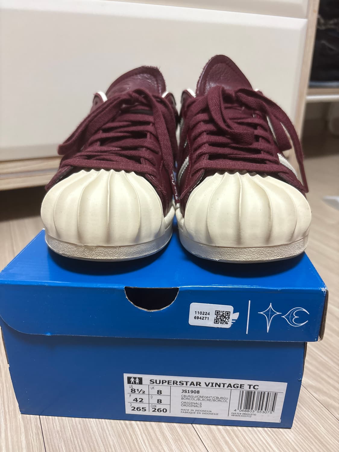 떠그클럽 아디다스 버건디 265 상품이미지5