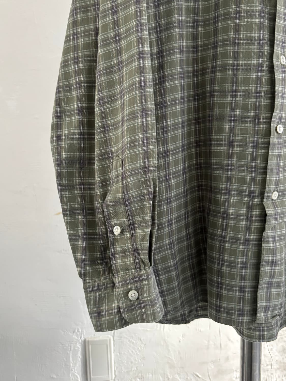 Polo 폴로 랄프로렌 그린퍼플 체크 코튼 셔츠 상품이미지4