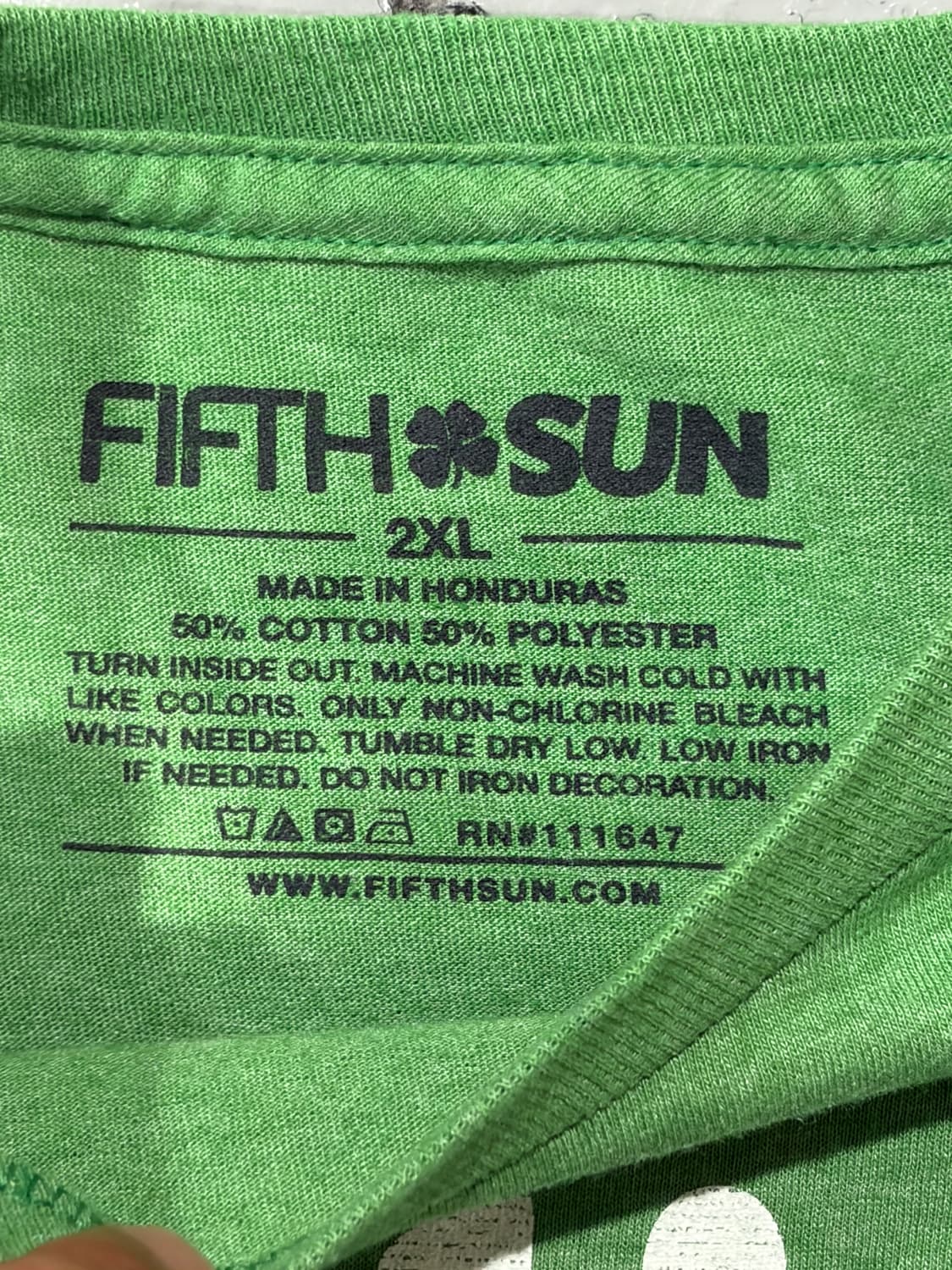 FIFTH SUN "FEELIN LUCKY" 빈티지 그린 티셔츠  상품이미지4