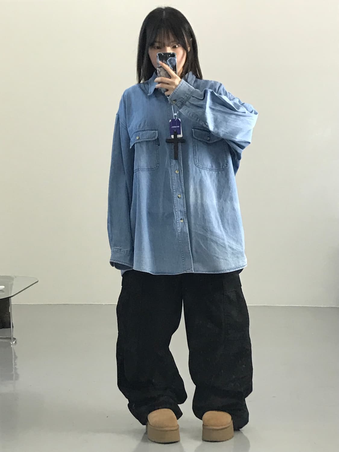 빈티지 컴버스 데님 셔츠 상품이미지1