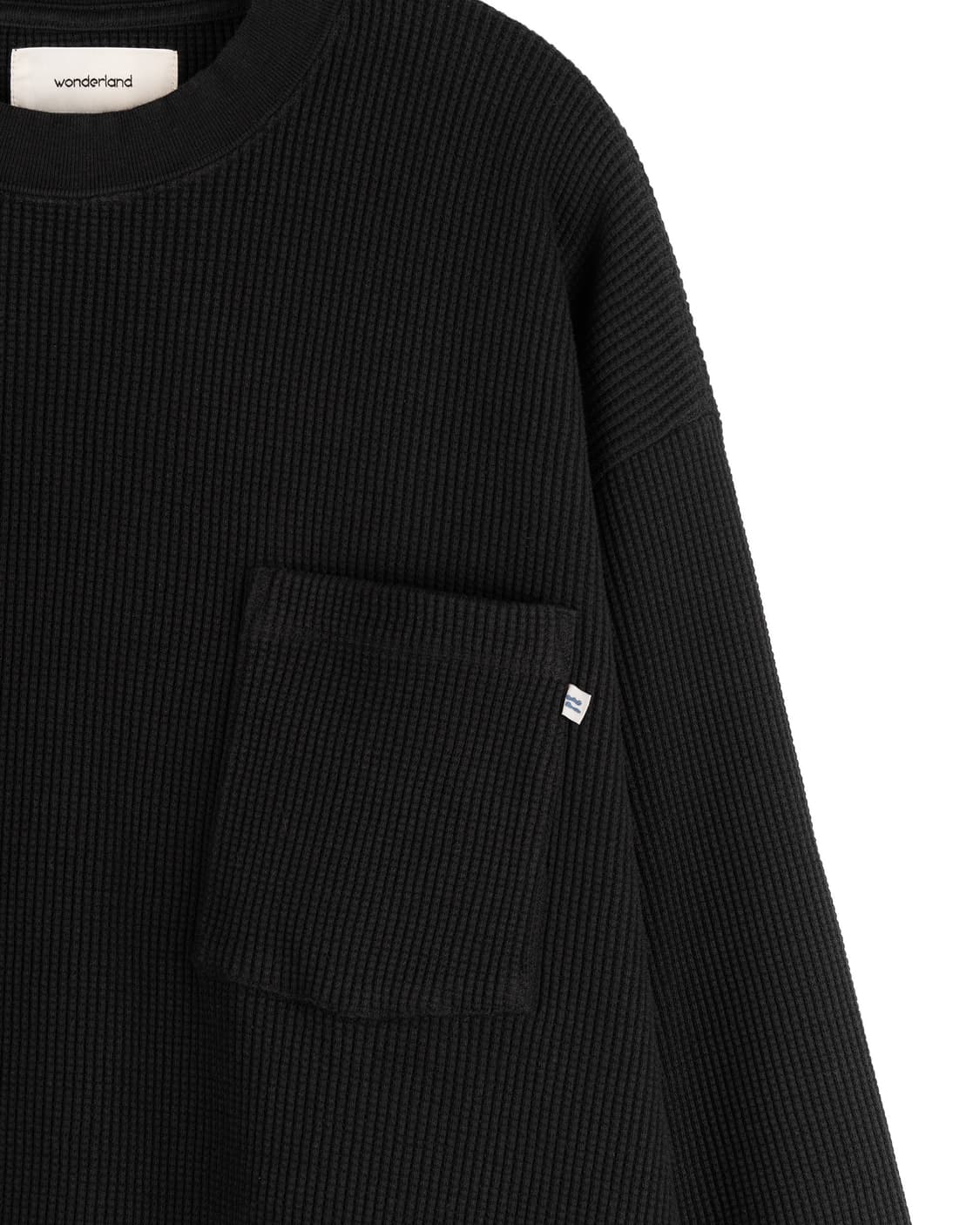 WONDERLAND원더랜드 - WAFFLE L/S (BLACK) 상품이미지3