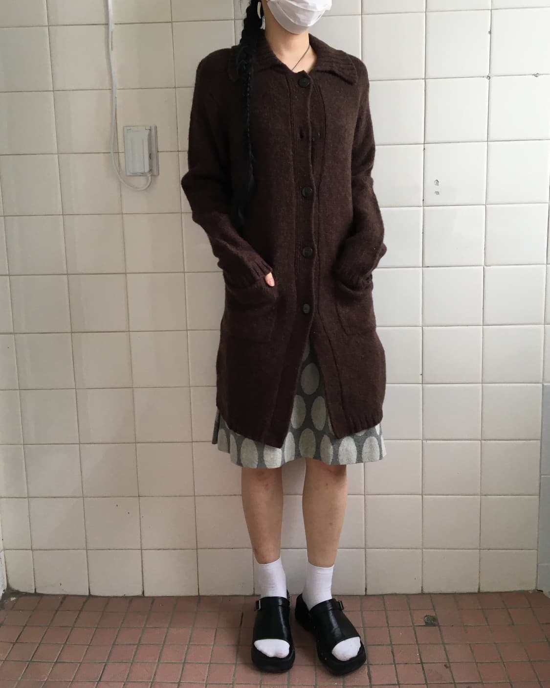 Collar knit long cardigan 상품이미지5