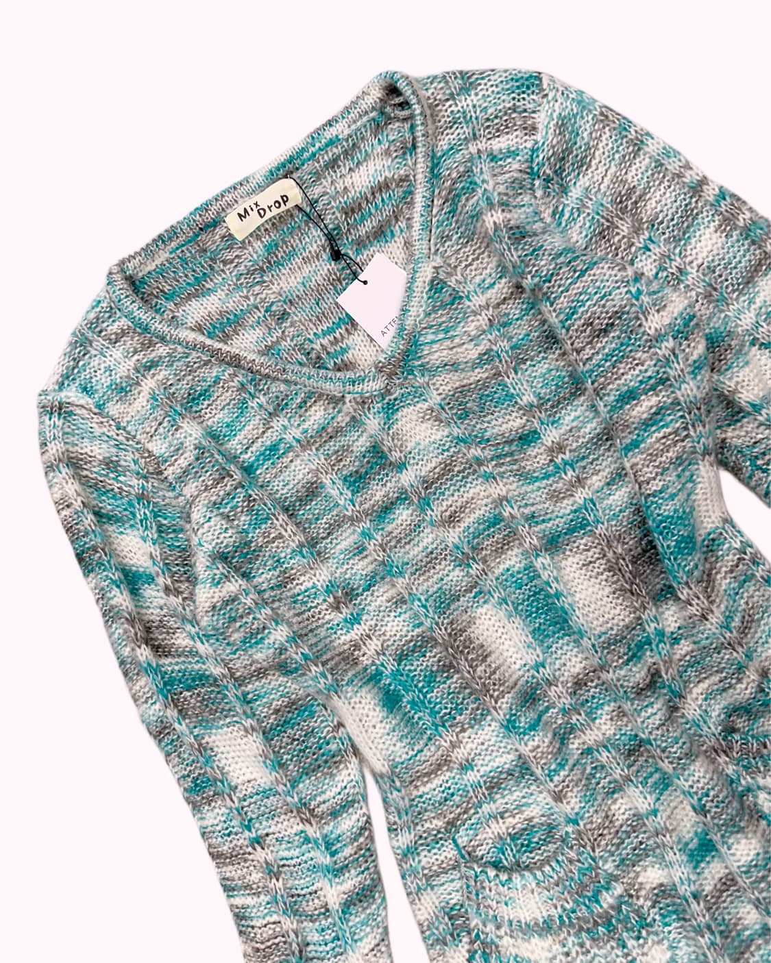 mint green pocket knit dress 상품이미지3
