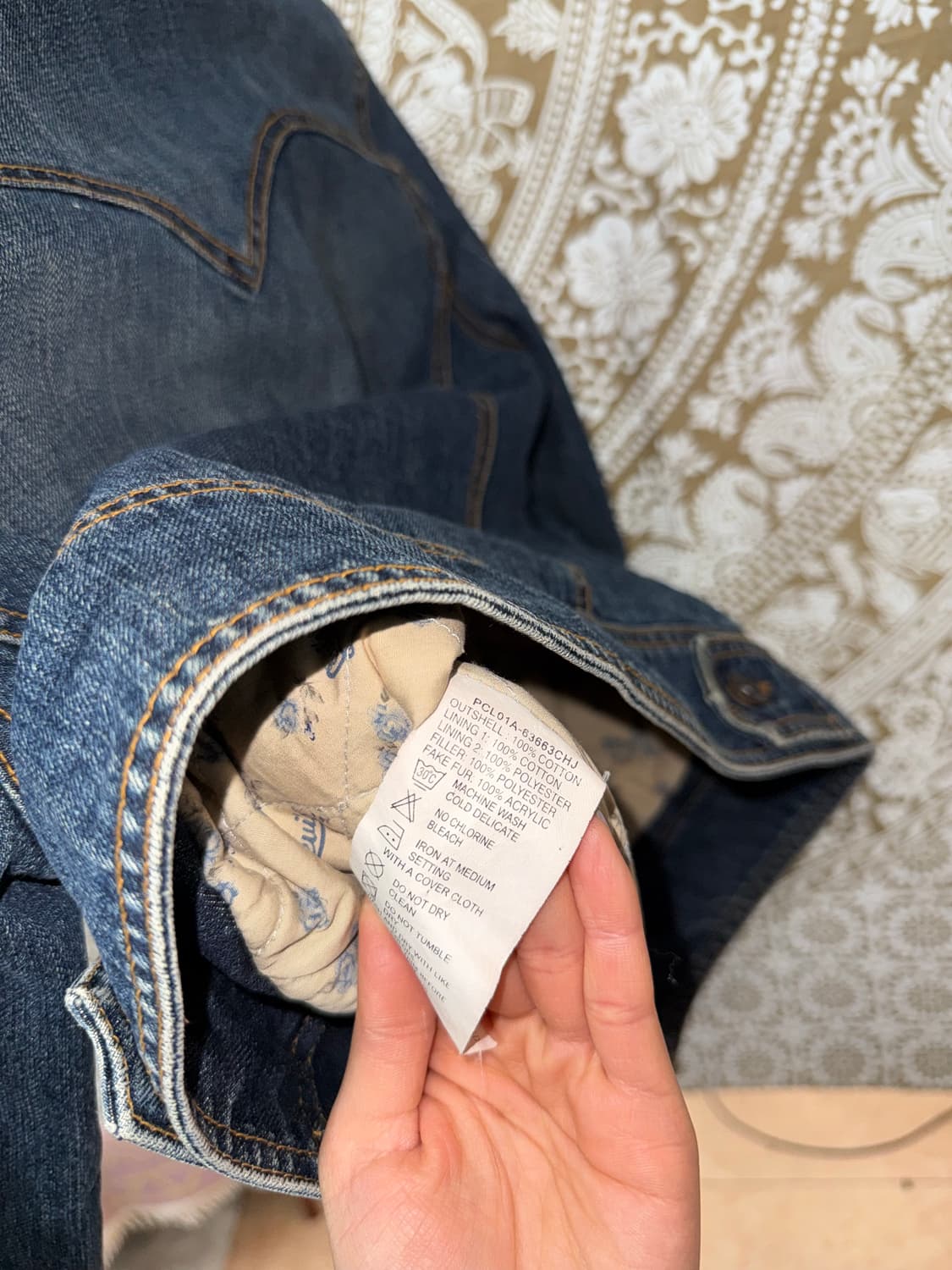 리바이스 여성 데님 누빔 패딩  상품이미지7