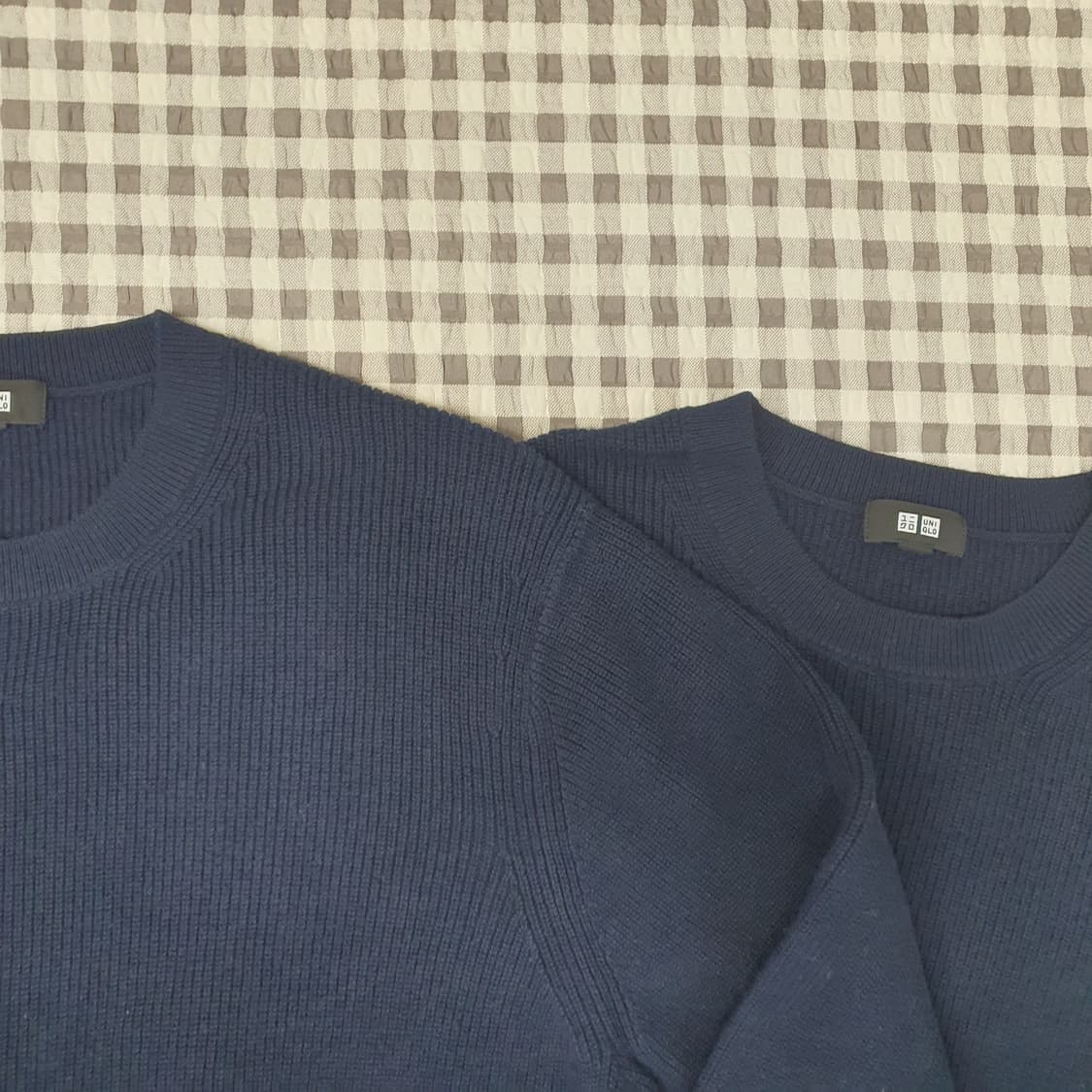 유니클로 긴소매 면니트 남자95 (2벌같이) 상품이미지4