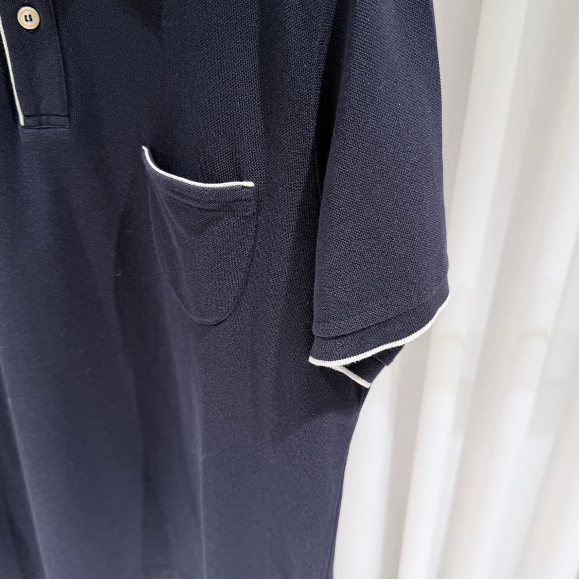 (A+/L) / 로로피아나 폴로 포켓 네이비 반팔 셔츠 상품이미지5