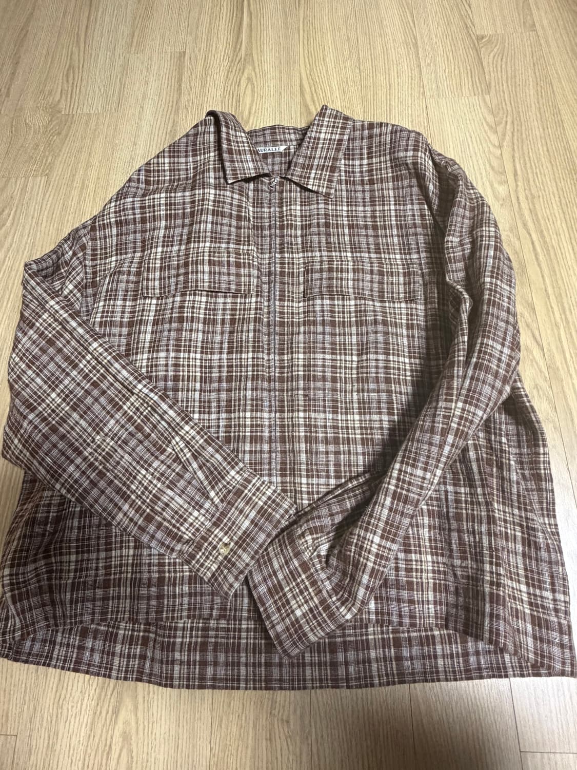 (5) 오라리 23aw 체크 셔츠자켓 상품이미지1