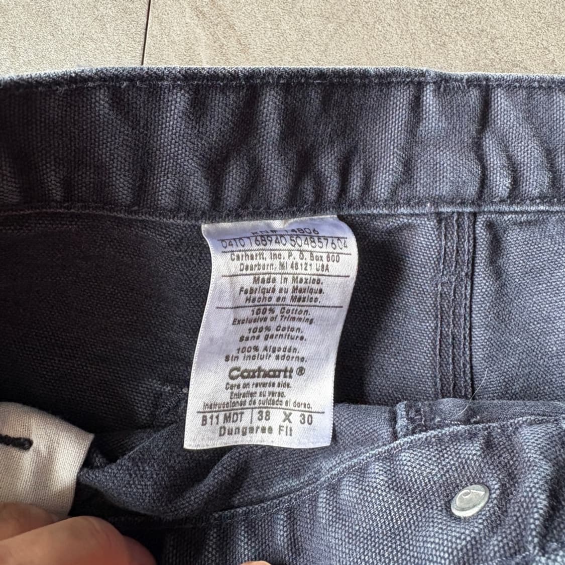 칼하트 정품 오리지널 미드나잇 싱글니 카펜터 팬츠  상품이미지8