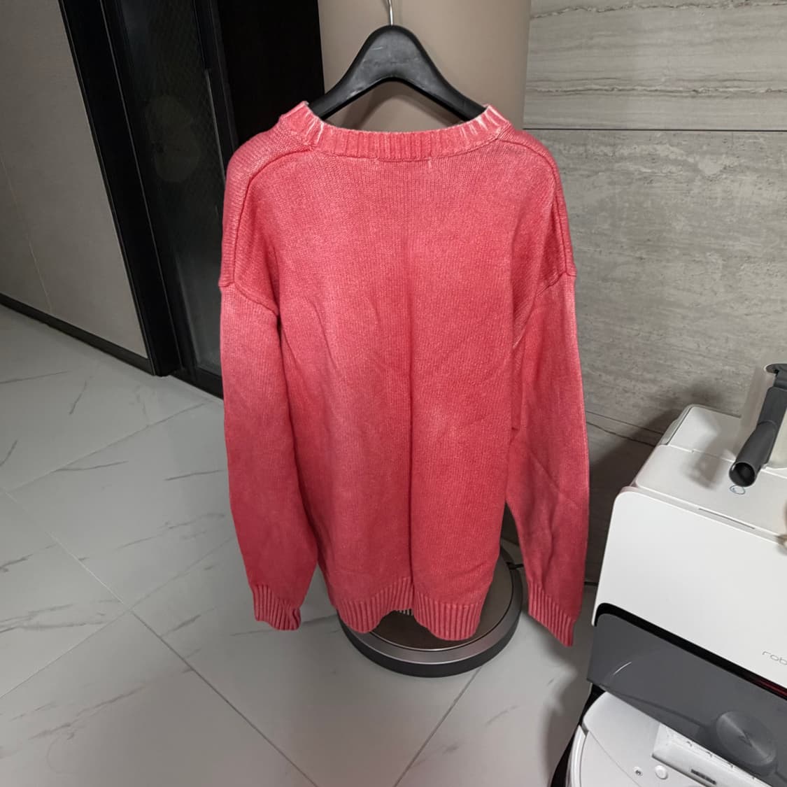 슈프림 워시드 로고 니트 핑크 M 상품이미지2