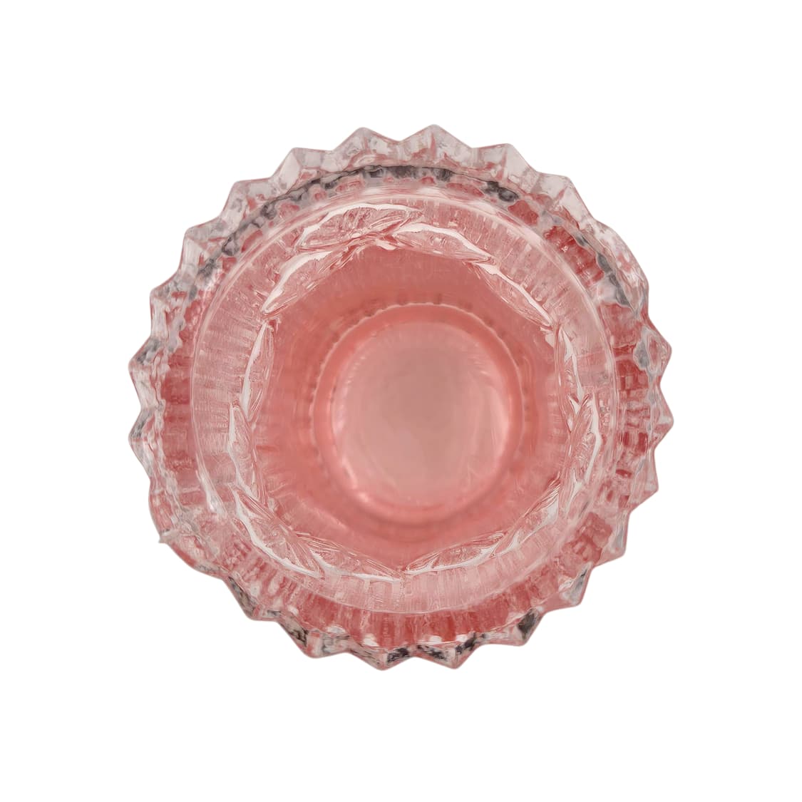 80s 이와사와 플리츠 꽃잎 핑크 기둥 꽃병 상품이미지4