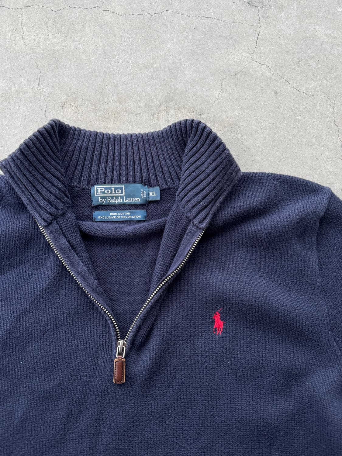 폴로 코튼 반진업 니트 상품이미지3