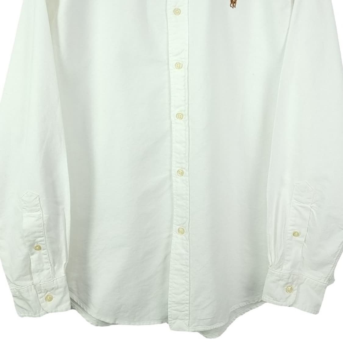 [폴로 랄프로렌] 포니 로고 자수 커스텀핏 셔츠 화이트 M18938 상품이미지5