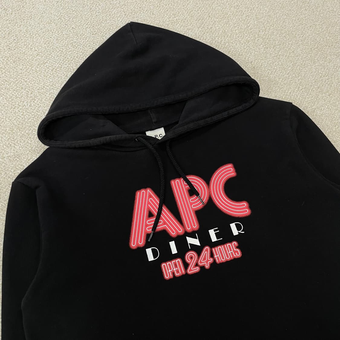 아페쎄 A.P.C 루즈핏 다이너 후드티 블랙 상품이미지2