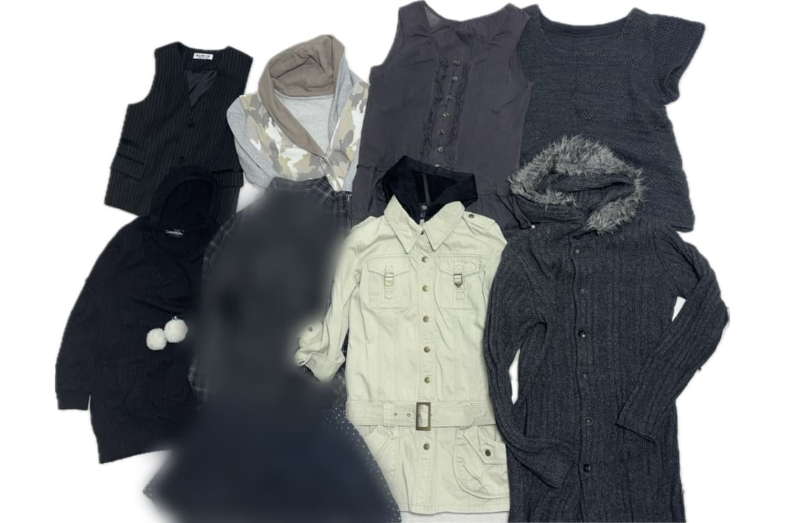 빈티지 옷 일본 도트 펑크 갸루 니트 반팔 가디건 자켓 상품이미지1