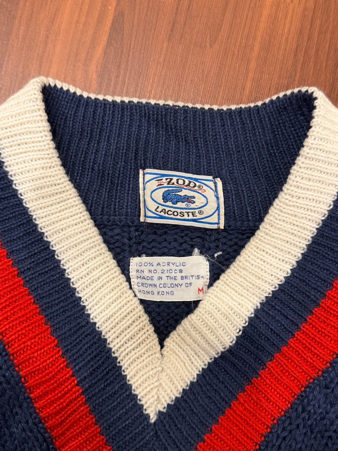 80s Lacoste 라코스테 크리켓 테니스 케이블 스웨터 상품이미지9