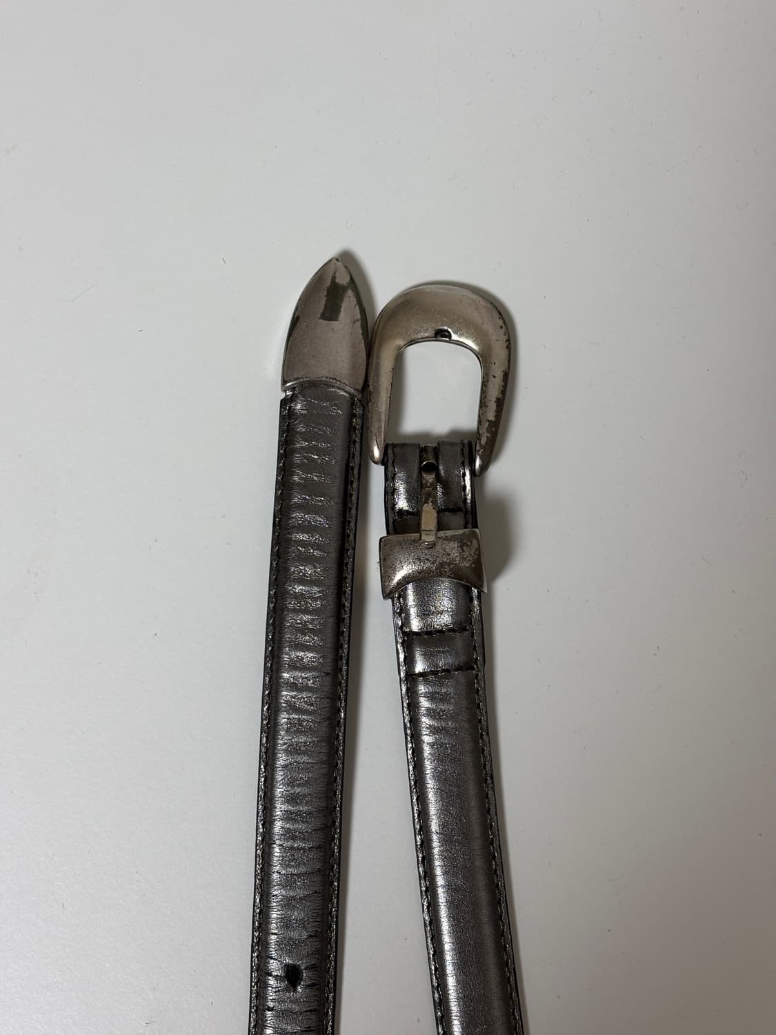 [80] 아워레가시 2cm 벨트 (쉐도우 크롬 레더) 상품이미지2