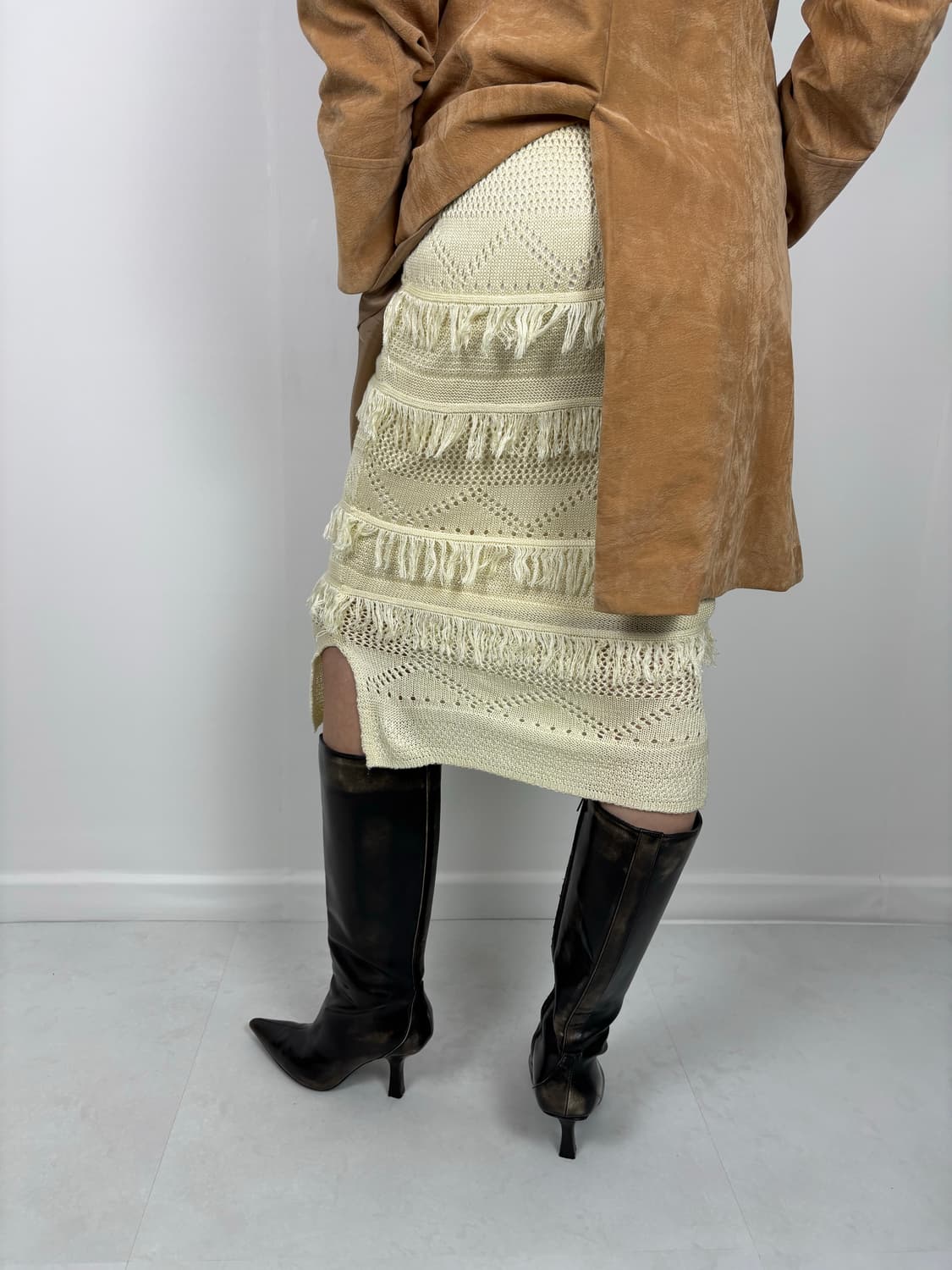 TASSEL LAYERED KNIT MIDI SKIRT 상품이미지5