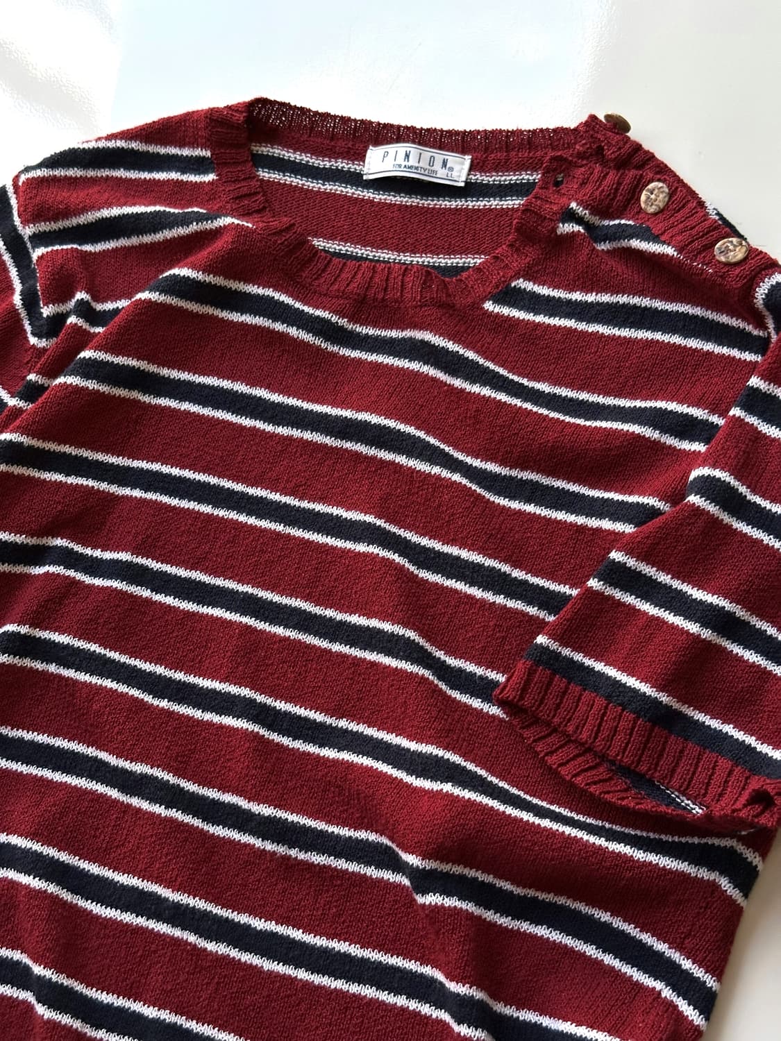 Dry blend side button design knit top 상품이미지2