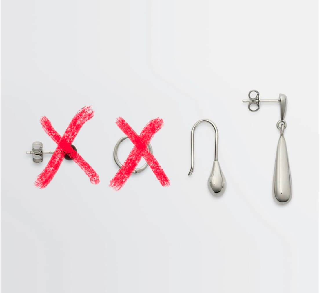 lemaire 실버 이어링 피어싱 세트 상품이미지2