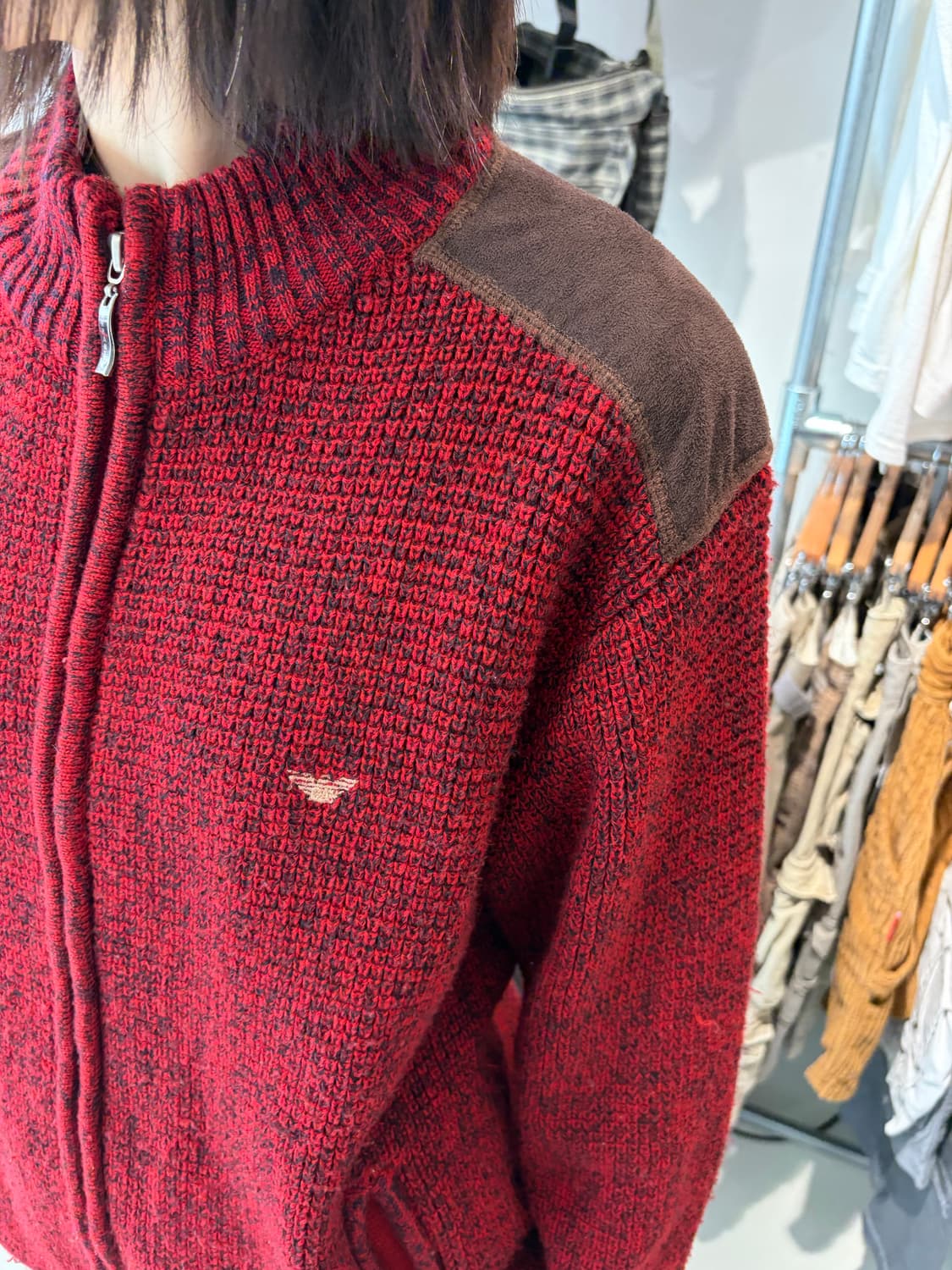 Emporio Armani 니트 집업 점퍼 L 상품이미지7