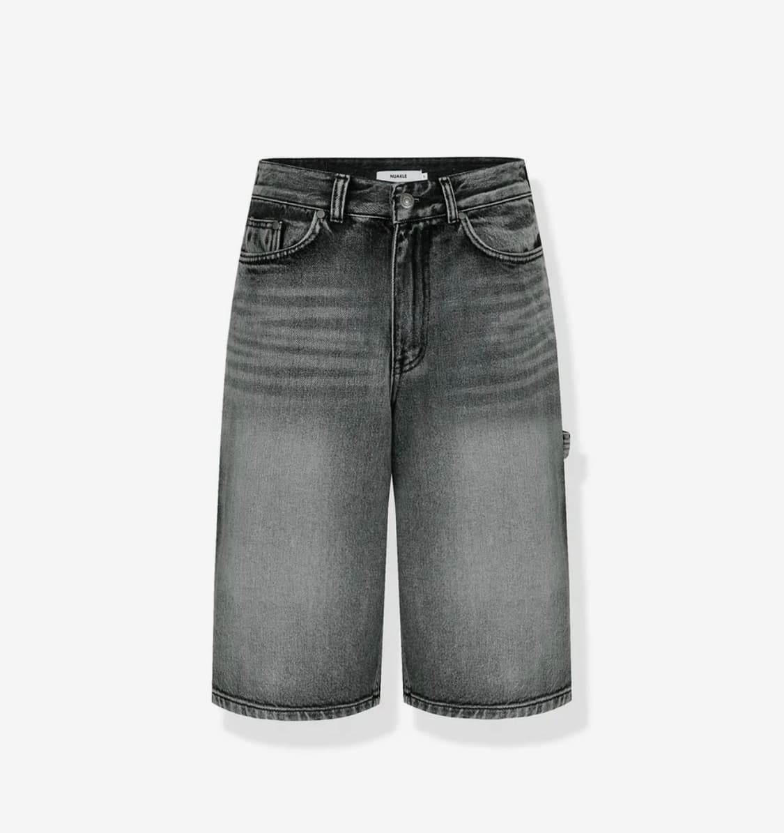 누아클레 버뮤다팬츠 데님블랙 상품이미지1