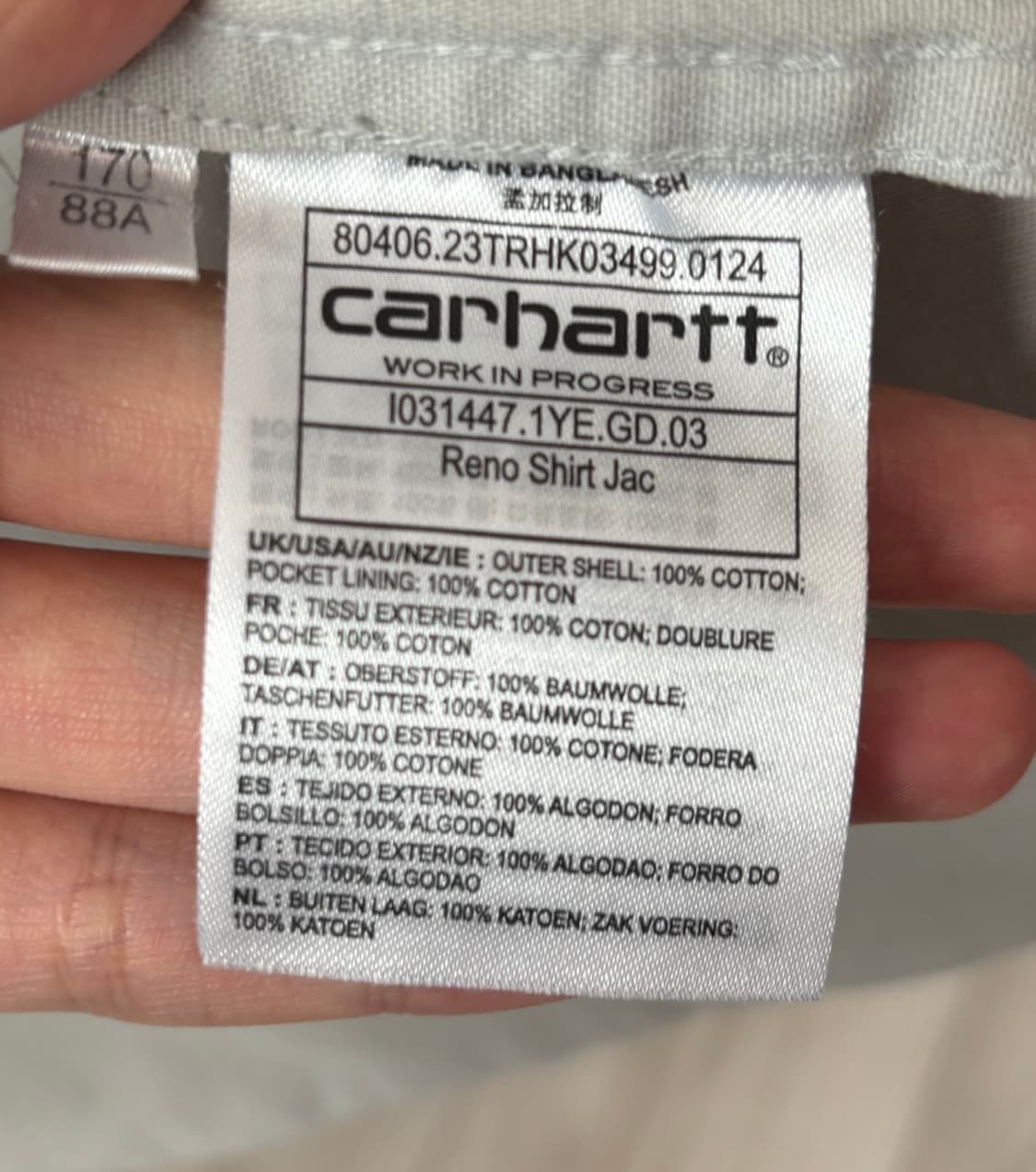 칼하트 WIP 레노 셔츠 자켓 _ 그레이 상품이미지4