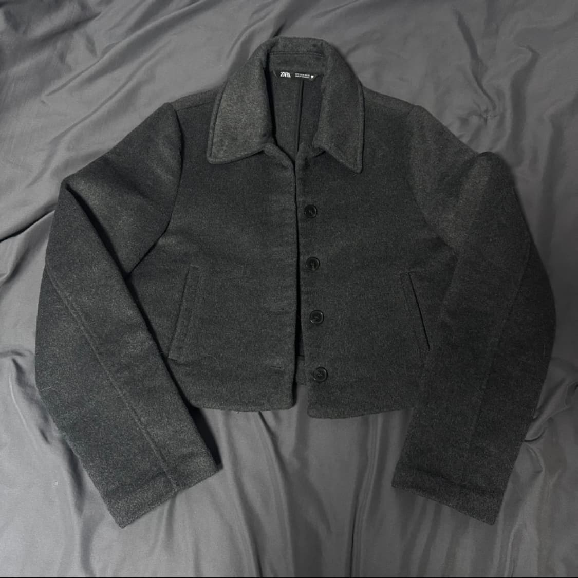 자라 숏코트 차콜 상품이미지1