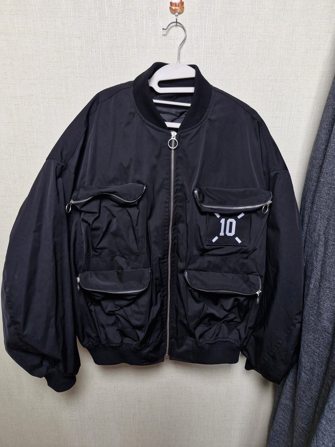 빅사이즈 오버핏 패치 항공점퍼 110-115 상품이미지1