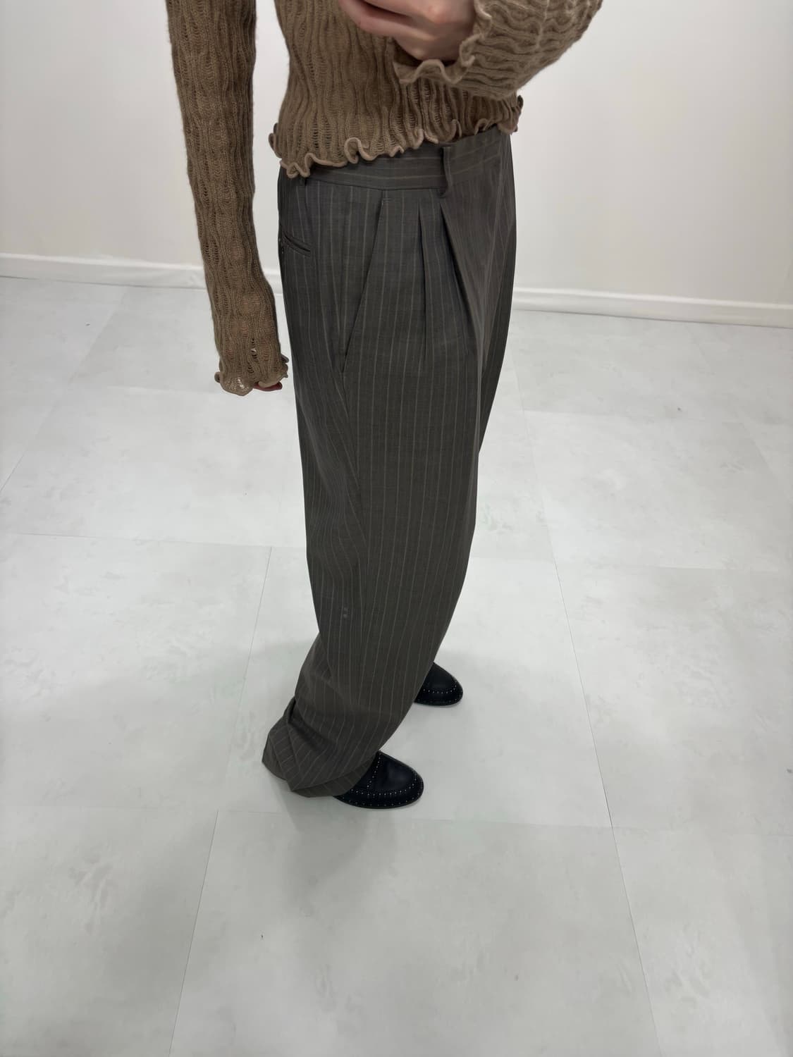 STRIPE COLORBLOCK SLACKS 상품이미지4