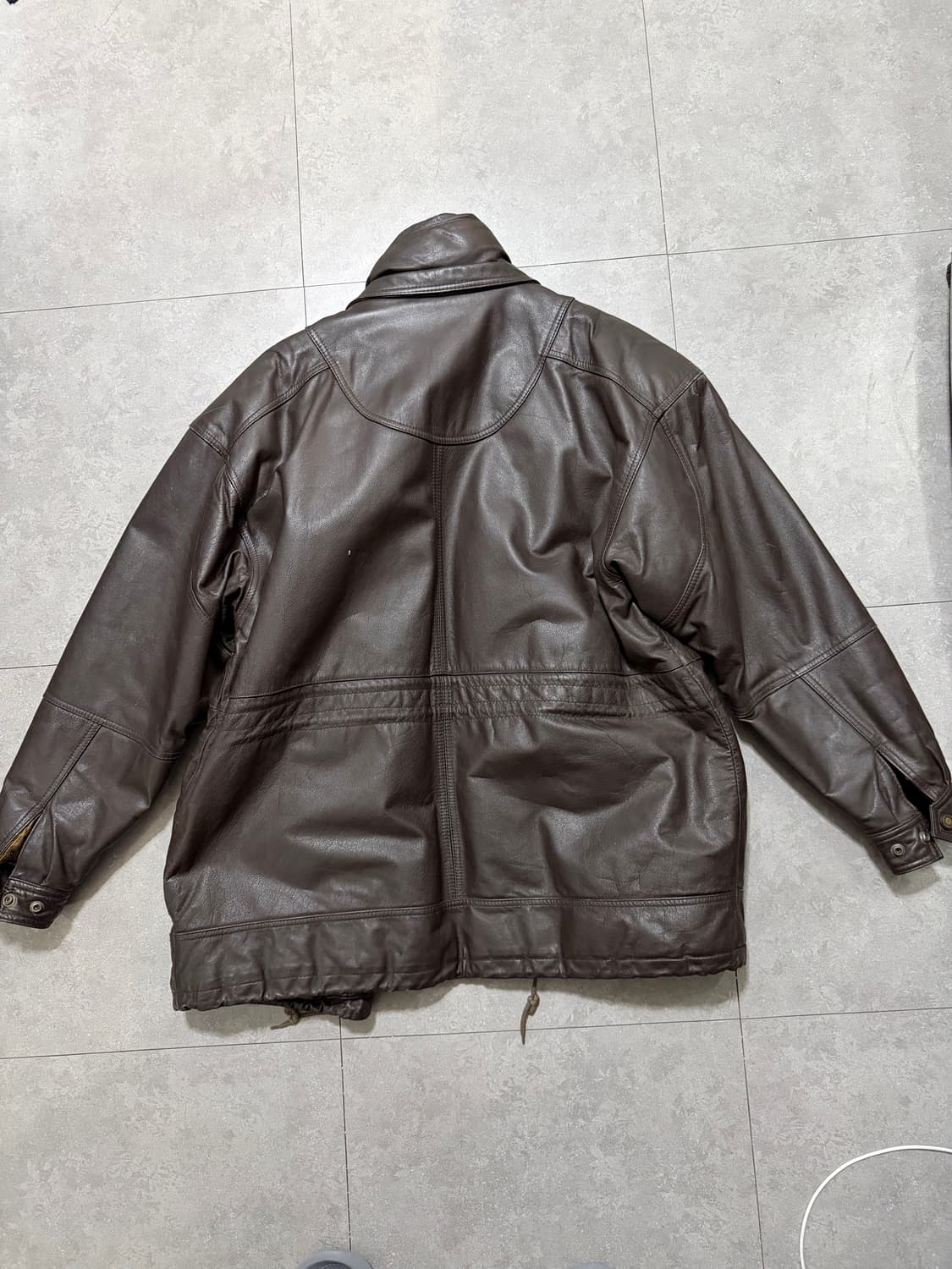  90s   브라운 컬러  소가죽   빈티지  헌팅    자켓  105s 상품이미지8